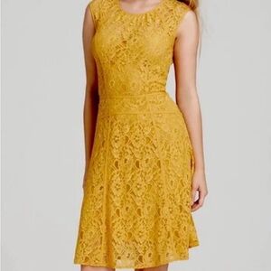 BCBG Maxazria Khloe Dress Yellow Lace Belle Ouat Once Upon A Time Golden M